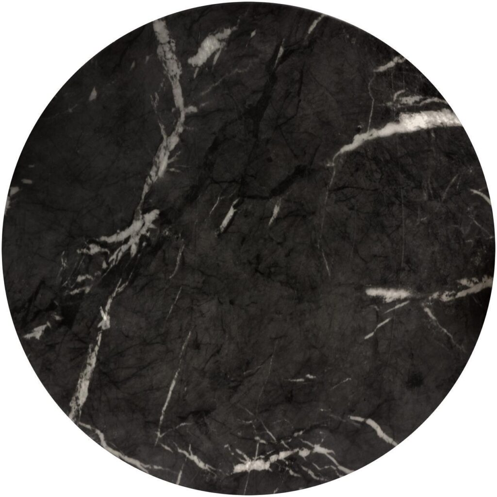 Lucida End Table - Marble Look - Black - Image 3