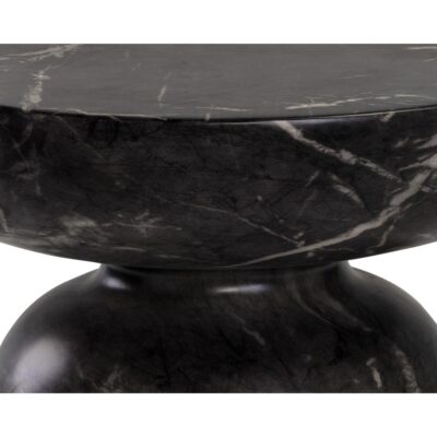 Lucida End Table - Marble Look - Black 105011 105011 LUCIDA END TABLE MARBLE LOOK BLACK 6