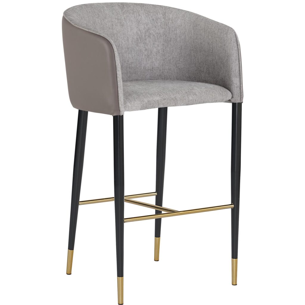 Asher Barstool - Flint Grey / Napa Taupe