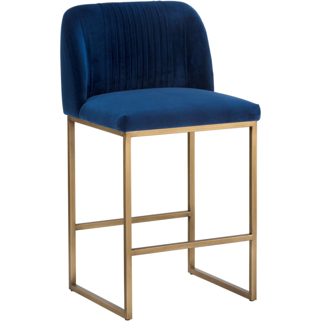 Nevin Counter Stool - Sapphire Blue