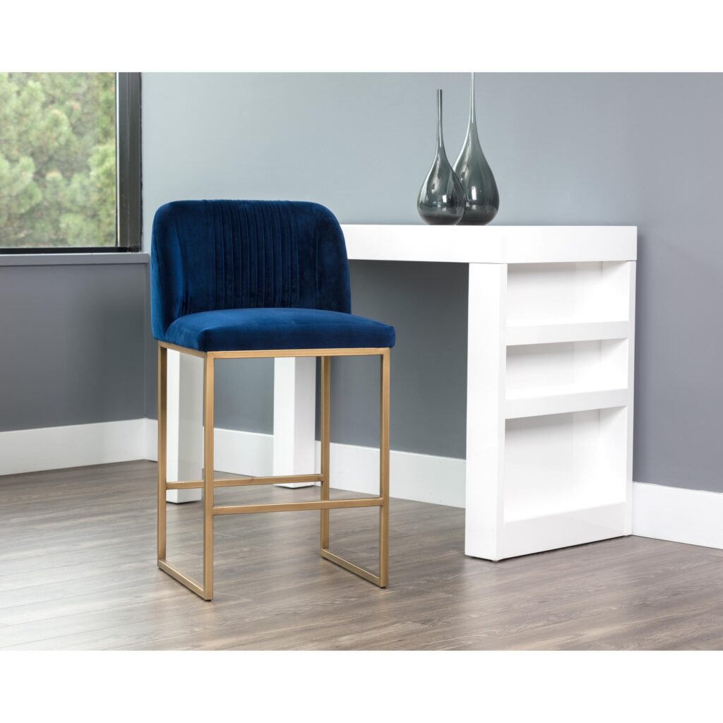 Nevin Counter Stool - Sapphire Blue - Image 4