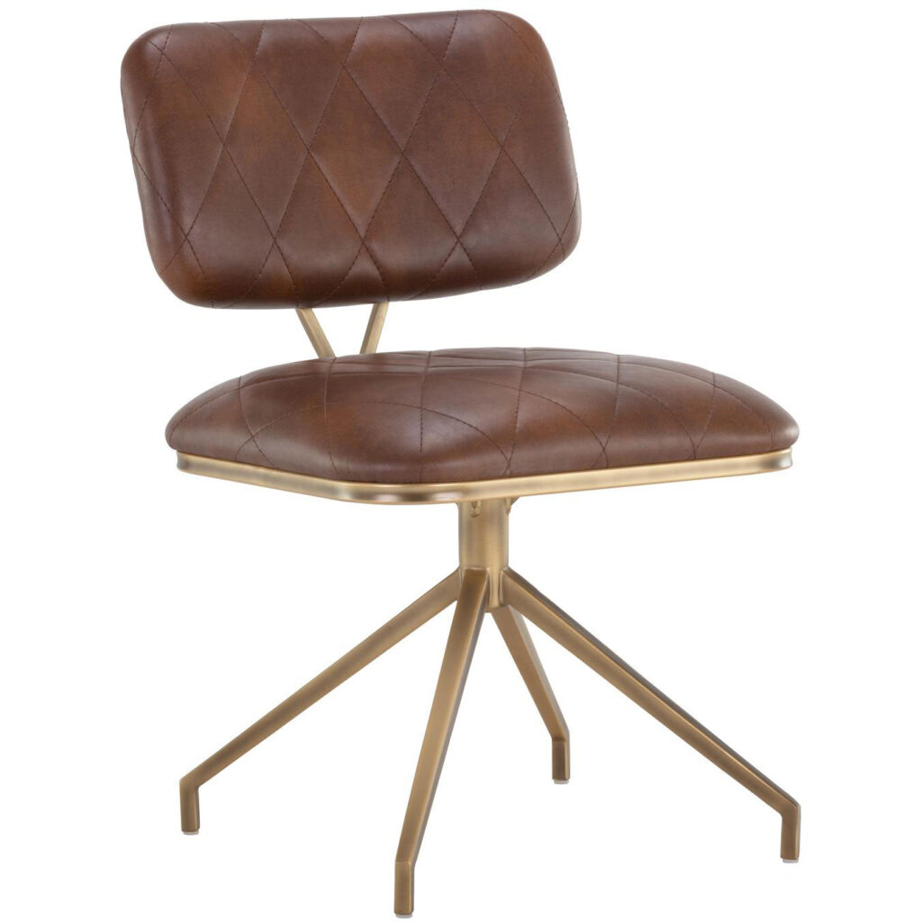 Virtu Swivel Dining Chair - Bravo Cognac