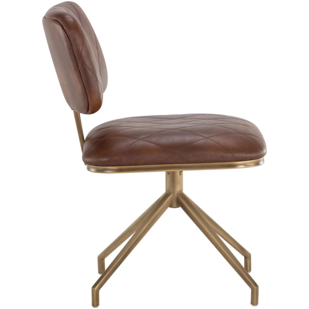 Virtu Swivel Dining Chair - Bravo Cognac - Image 2