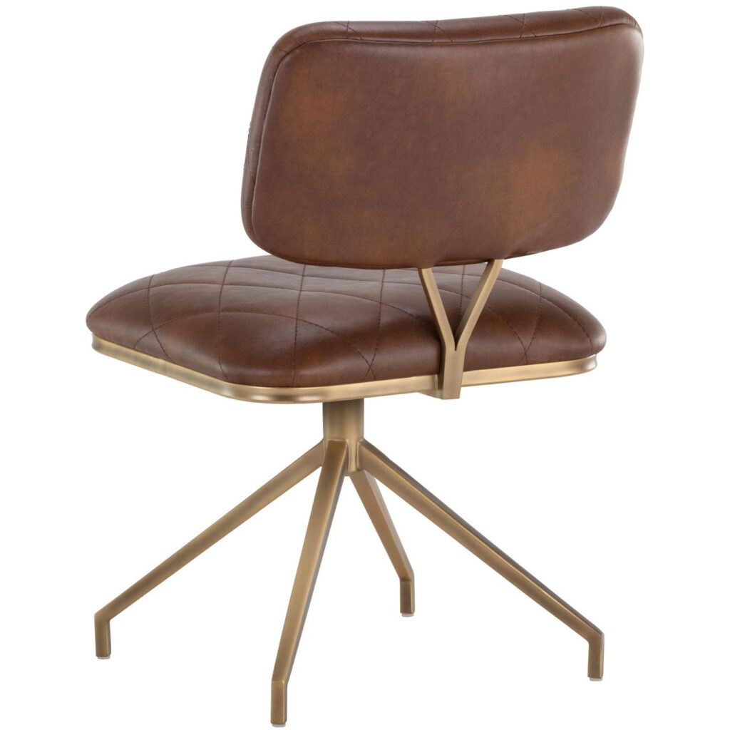 Virtu Swivel Dining Chair - Bravo Cognac - Image 3