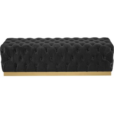 Babette Bench - Abbington Black 105110 105110 BABETTE BENCH BURNISHED BRASS BLACK 1