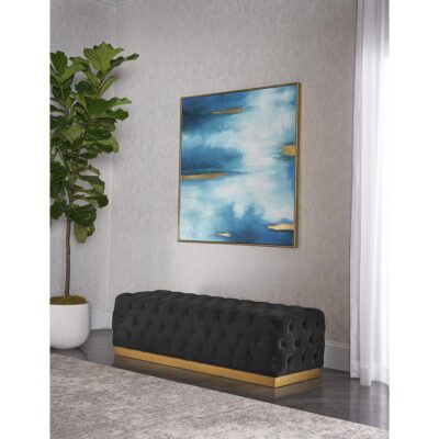 Babette Bench - Abbington Black 105110 105110 BABETTE BENCH BURNISHED BRASS BLACK 10