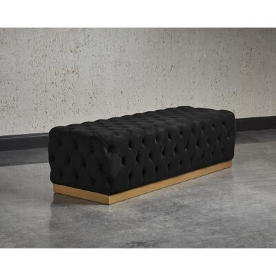 Babette Bench - Abbington Black 105110 105110 BABETTE BENCH BURNISHED BRASS BLACK 5