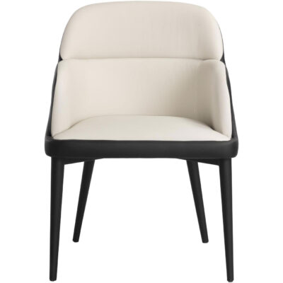 Hagan Dining Armchair - Dillon Cream / Dillon Black 105167 105167 HAGAN ARMCHAIR DILLON CREAM DILLON BLACK 1