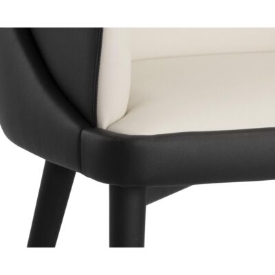 Hagan Dining Armchair - Dillon Cream / Dillon Black 105167 105167 HAGAN ARMCHAIR DILLON CREAM DILLON BLACK 6