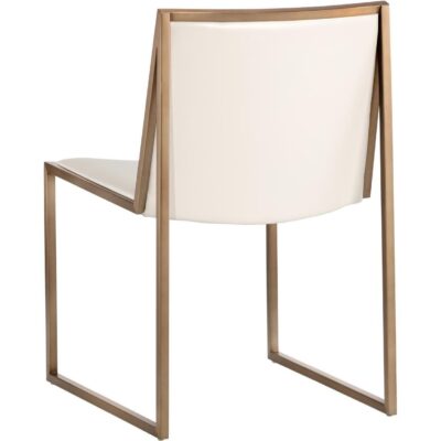 Blair Dining Chair - Castillo Cream 105170 105170 BLAIR DINING CHAIR ANTIQUE BRASS CASTILLO CREAM 3