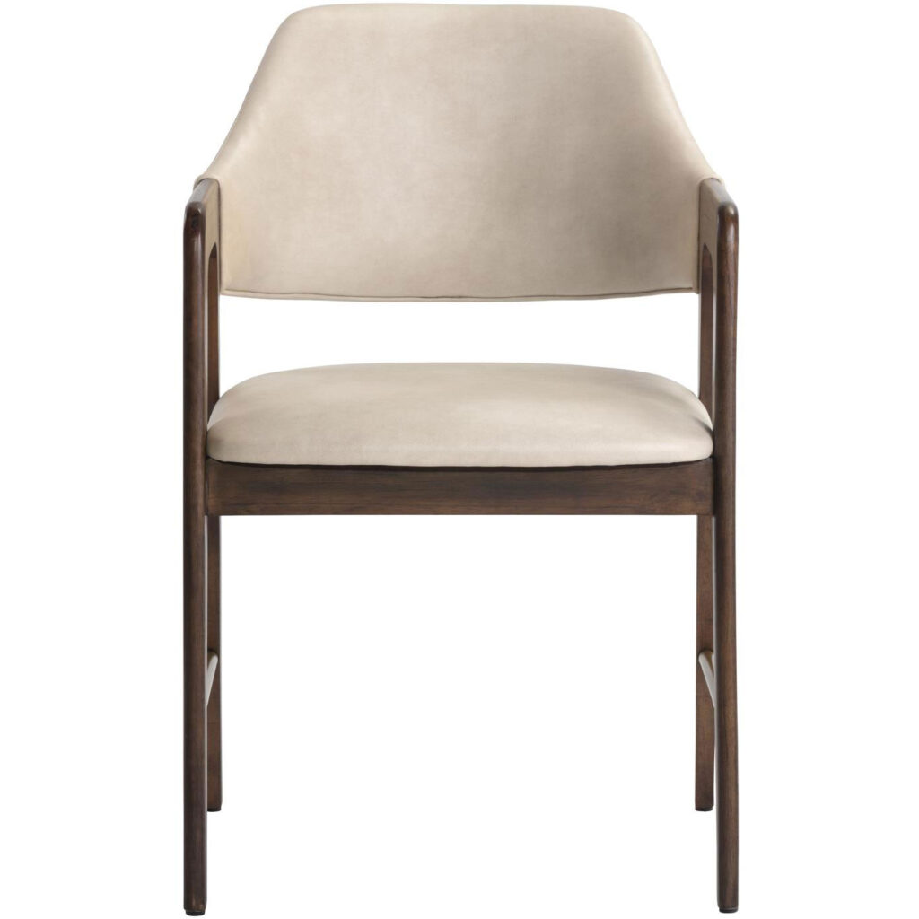 Milton Dining Armchair - Smoke Acacia - Bravo Cream - Image 2