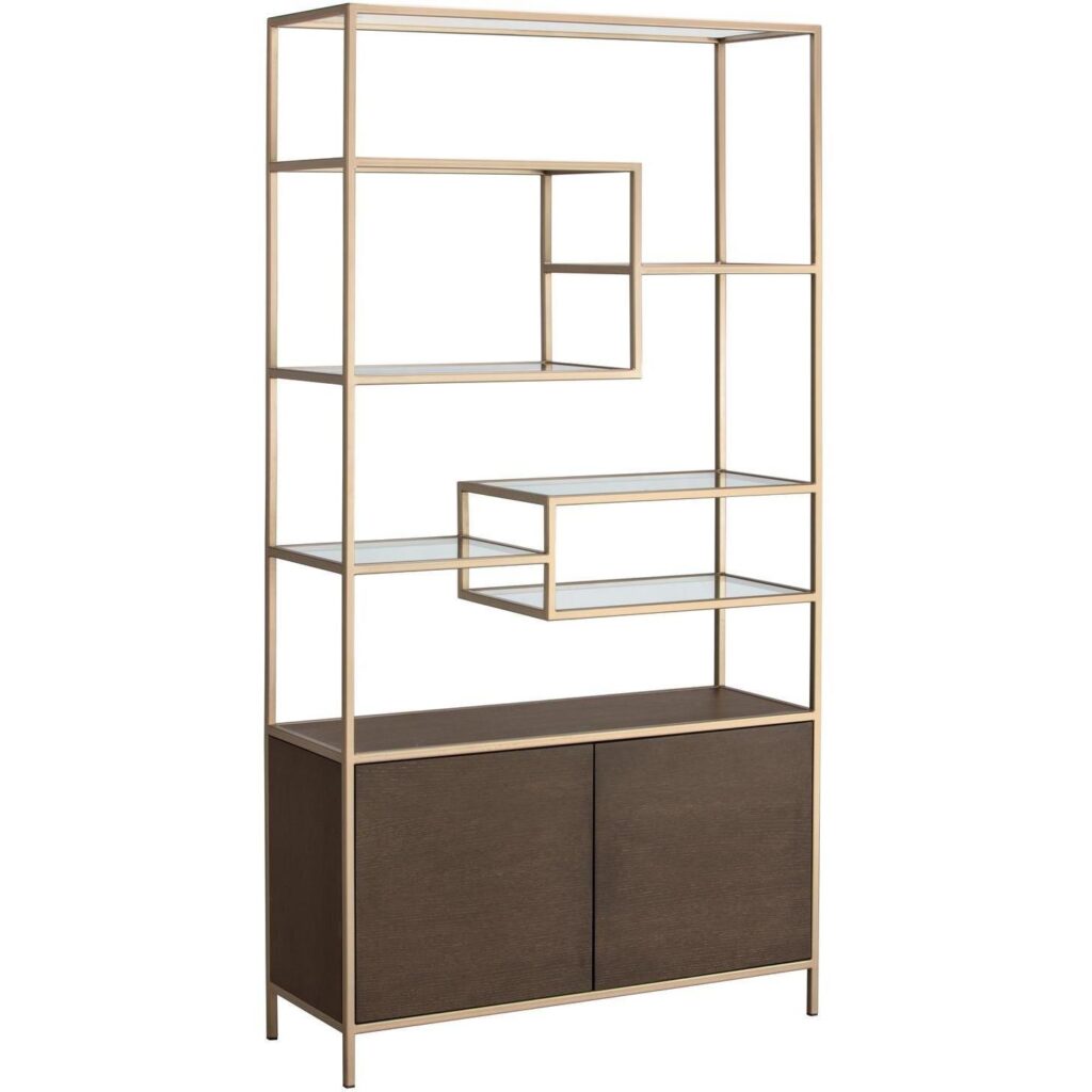 Stamos Bookcase - Gold - Raw Umber - Image 2