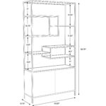 Stamos Bookcase - Gold - Raw Umber 13 Stamos Bookcase - Gold - Raw Umber 105240 105240 STAMOS BOOKCASE GOLD RAW UMBER 11