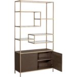 Stamos Bookcase - Gold - Raw Umber 9 Stamos Bookcase - Gold - Raw Umber 105240 105240 STAMOS BOOKCASE GOLD RAW UMBER 2