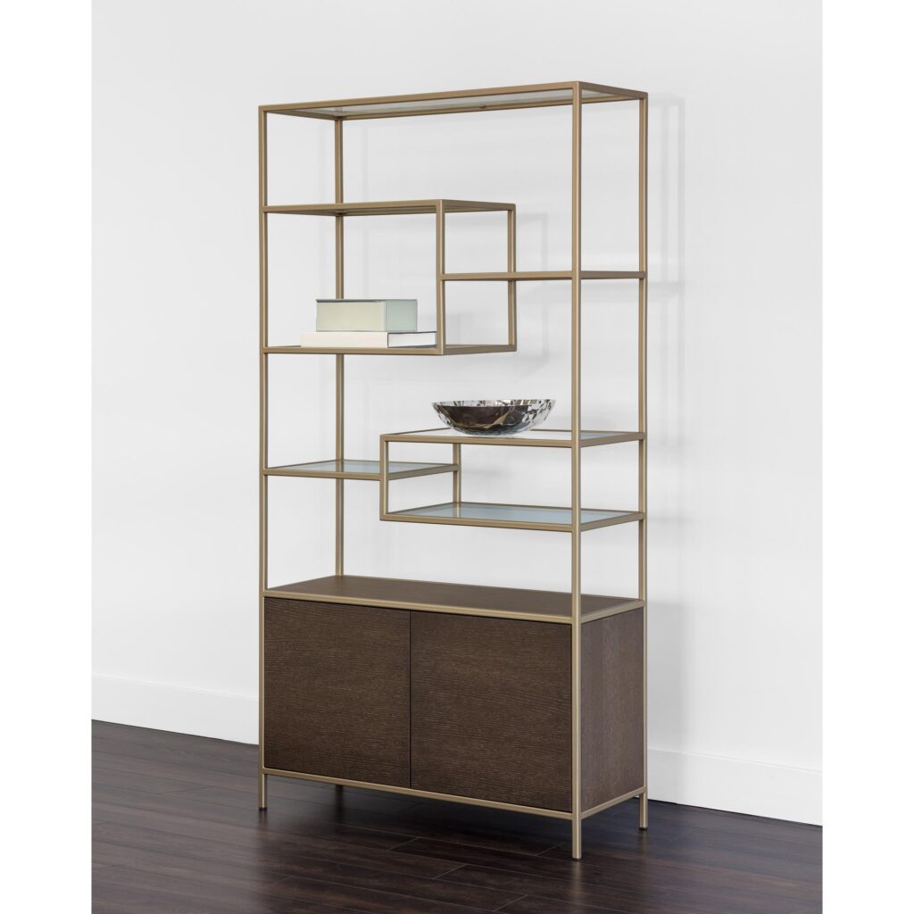 Stamos Bookcase - Gold - Raw Umber - Image 4