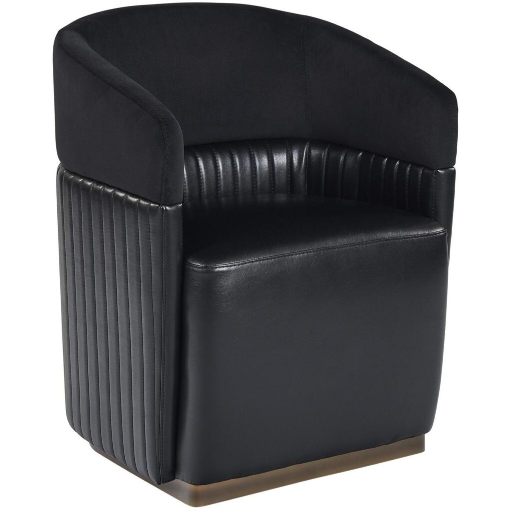 Genval Wheeled Lounge Chair - Abbington Black / Cantina Black