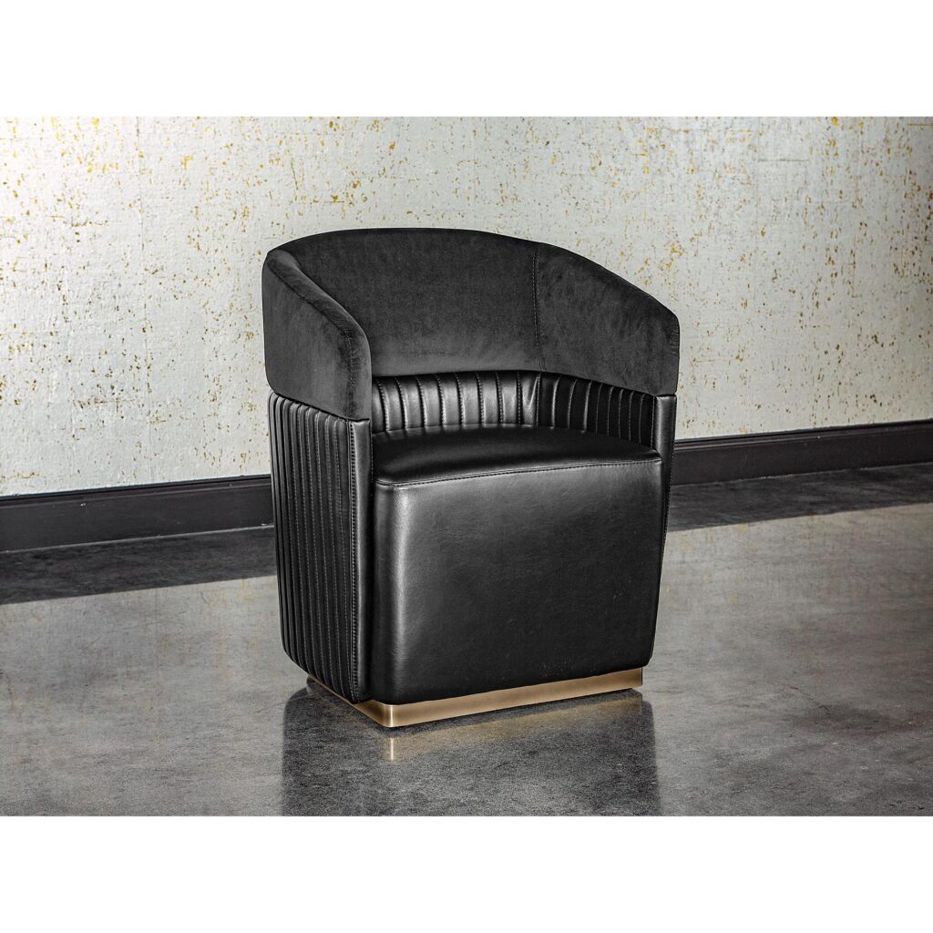 Genval Wheeled Lounge Chair - Abbington Black / Cantina Black - Image 4