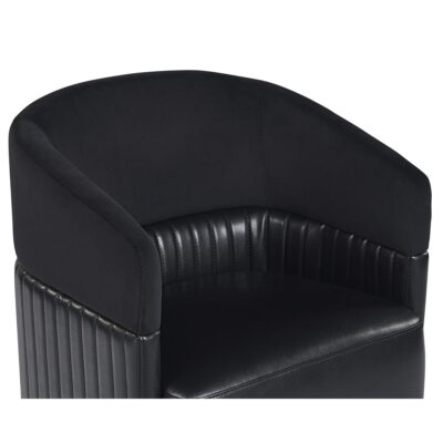 Genval Wheeled Lounge Chair - Abbington Black / Cantina Black 105246 105246 GENVAL WHEELED CHAIR ABBINGTON BLACK 6