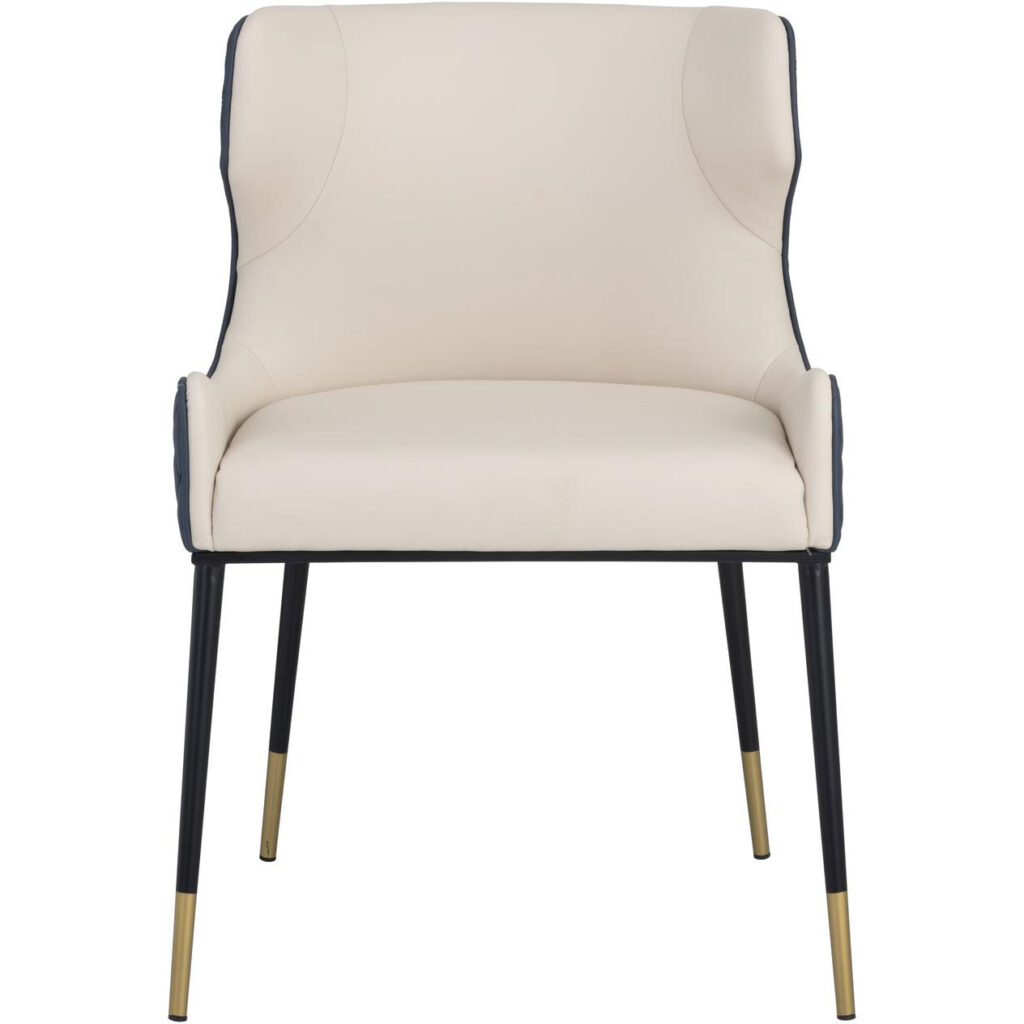 Gianni Dining Chair - Dillon Cream / Dillon Thunder - Image 2