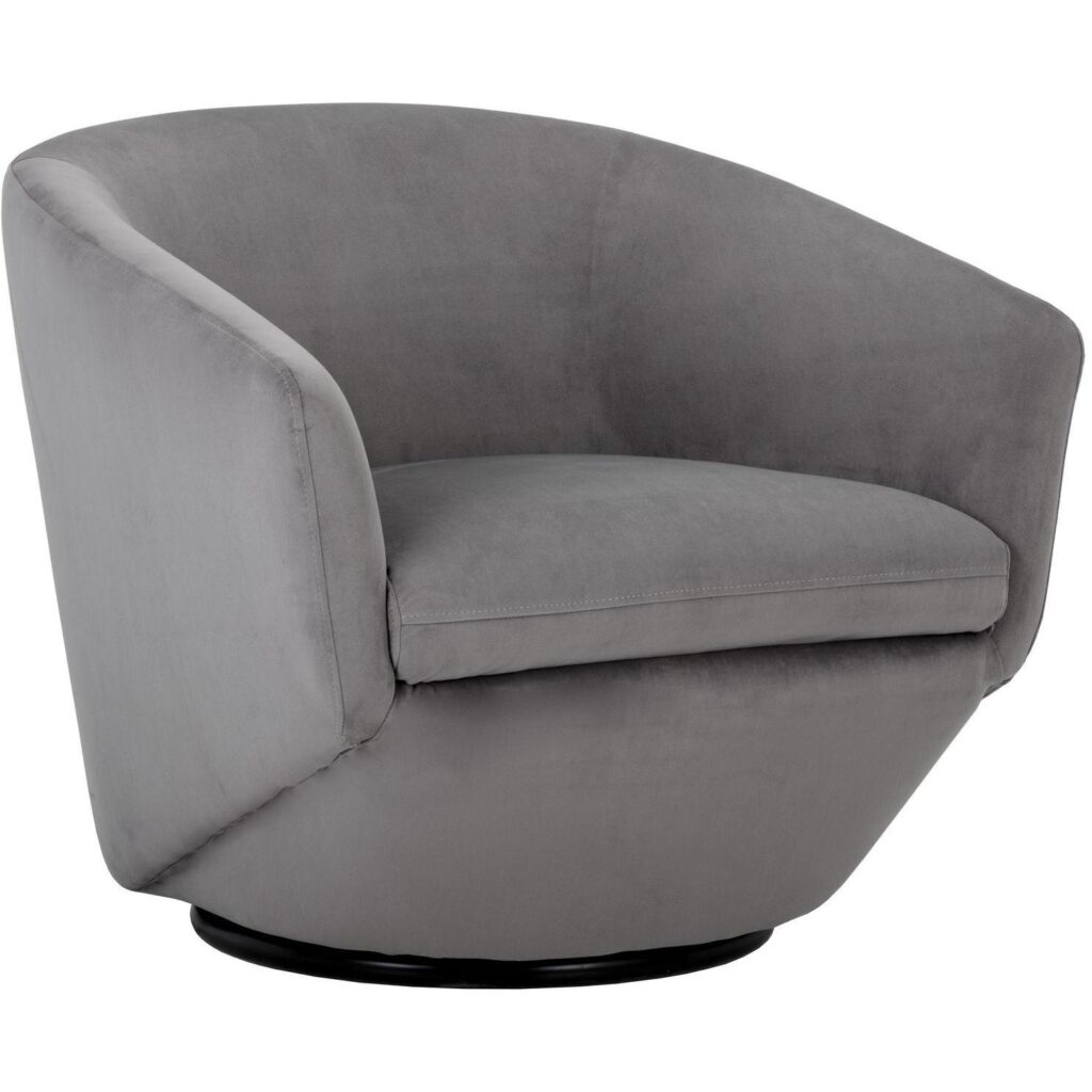 Treviso Swivel Lounge Chair - Antonio Charcoal