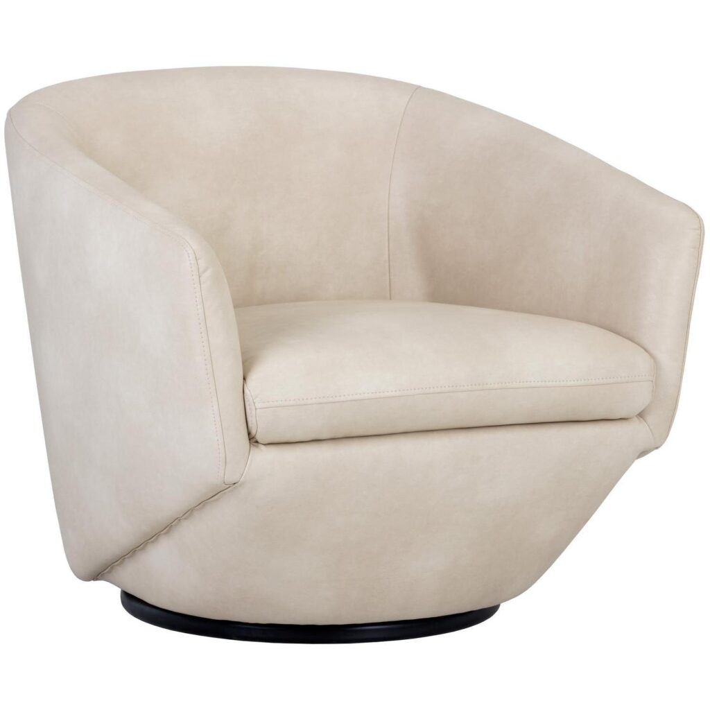 Treviso Swivel Lounge Chair - Bravo Cream