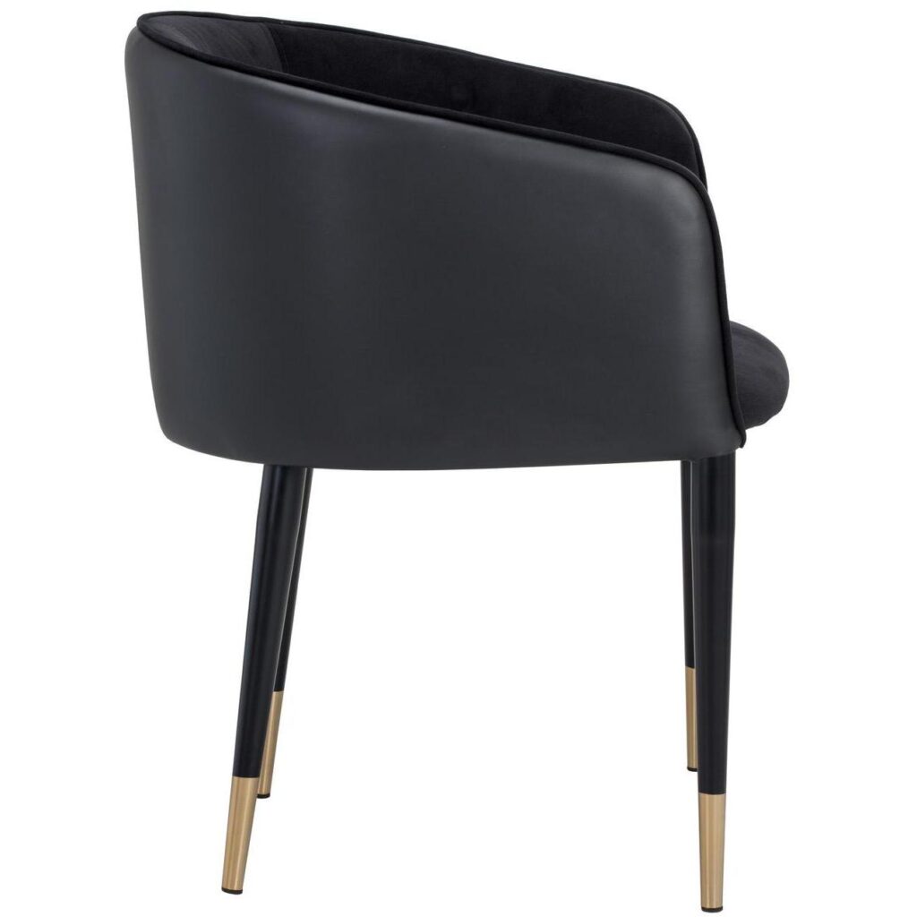 Asher Dining Armchair - Abbington Black / Napa Black - Image 2