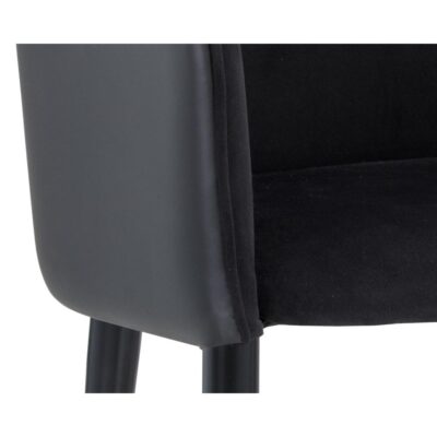 Asher Dining Armchair - Abbington Black / Napa Black 105317 105317 ASHER CHAIR ABBINGTON BLACK NAPA BLACK 6