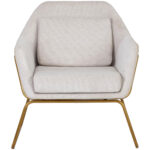 Watts Lounge Chair - Gold - Polo Club Muslin / Bravo Cream 9 Watts Lounge Chair - Gold - Polo Club Muslin / Bravo Cream 105326 105326 WATTS ARMCHAIR POLO CLUB MUSLIN BRAVO CREAM 1
