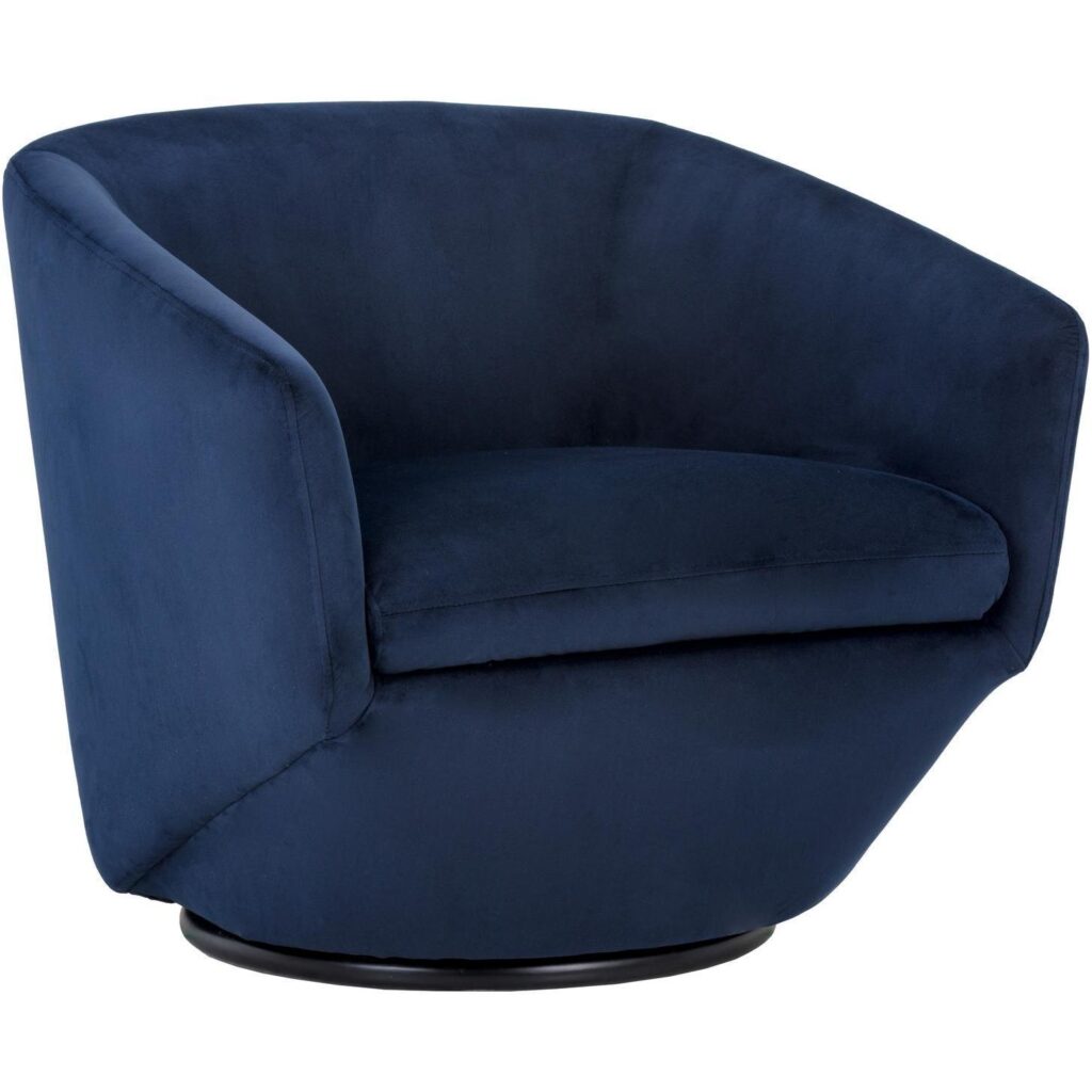 Treviso Swivel Lounge Chair - Metropolis Blue