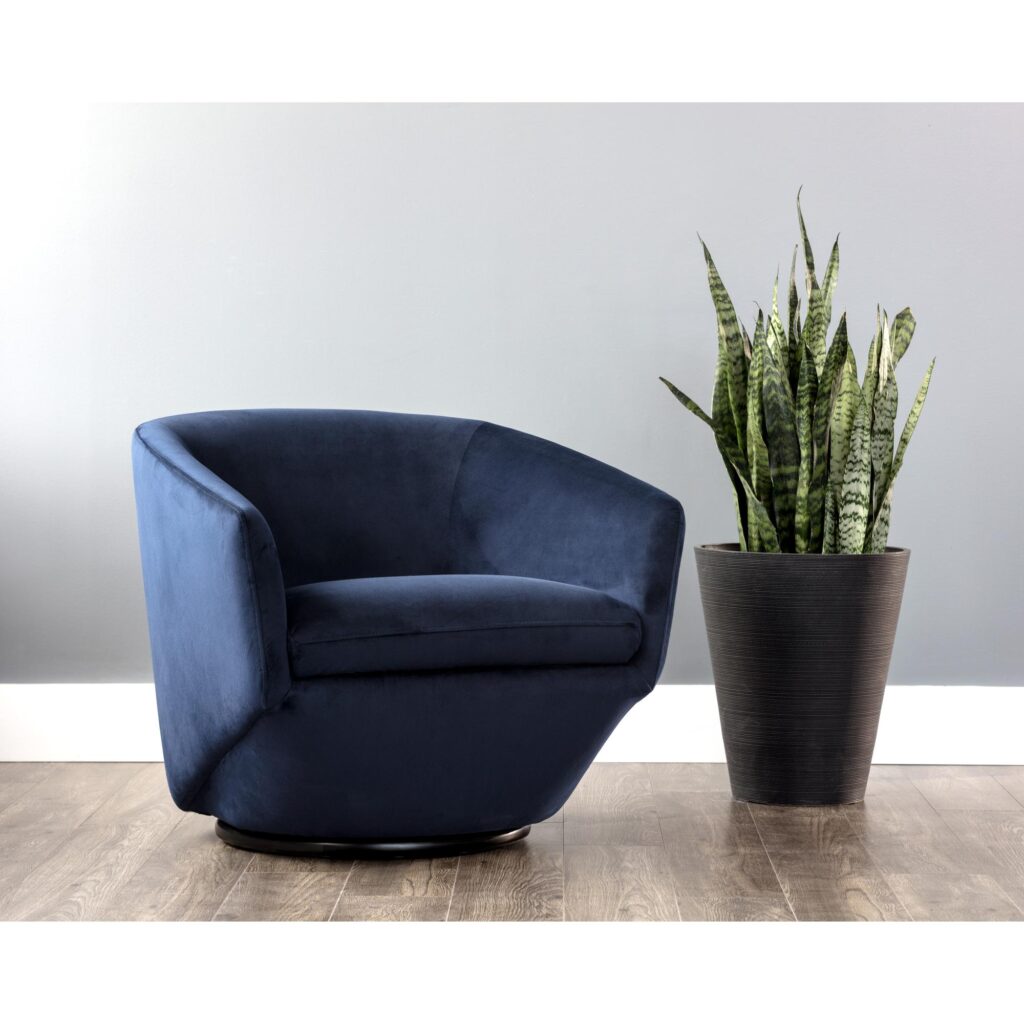 Treviso Swivel Lounge Chair - Metropolis Blue - Image 5