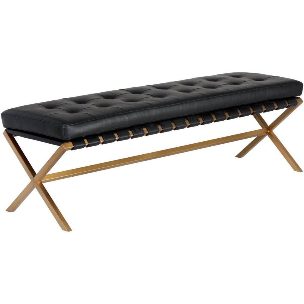 Kenji Bench - Small - Gold - Bravo Black