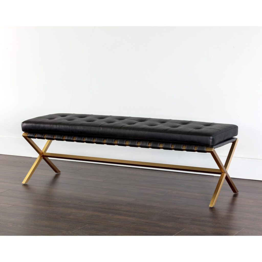 Kenji Bench - Small - Gold - Bravo Black - Image 4