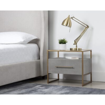 Venice Nightstand - Grey Shagreen 105442 105442 VENICE NIGHTSTAND 10