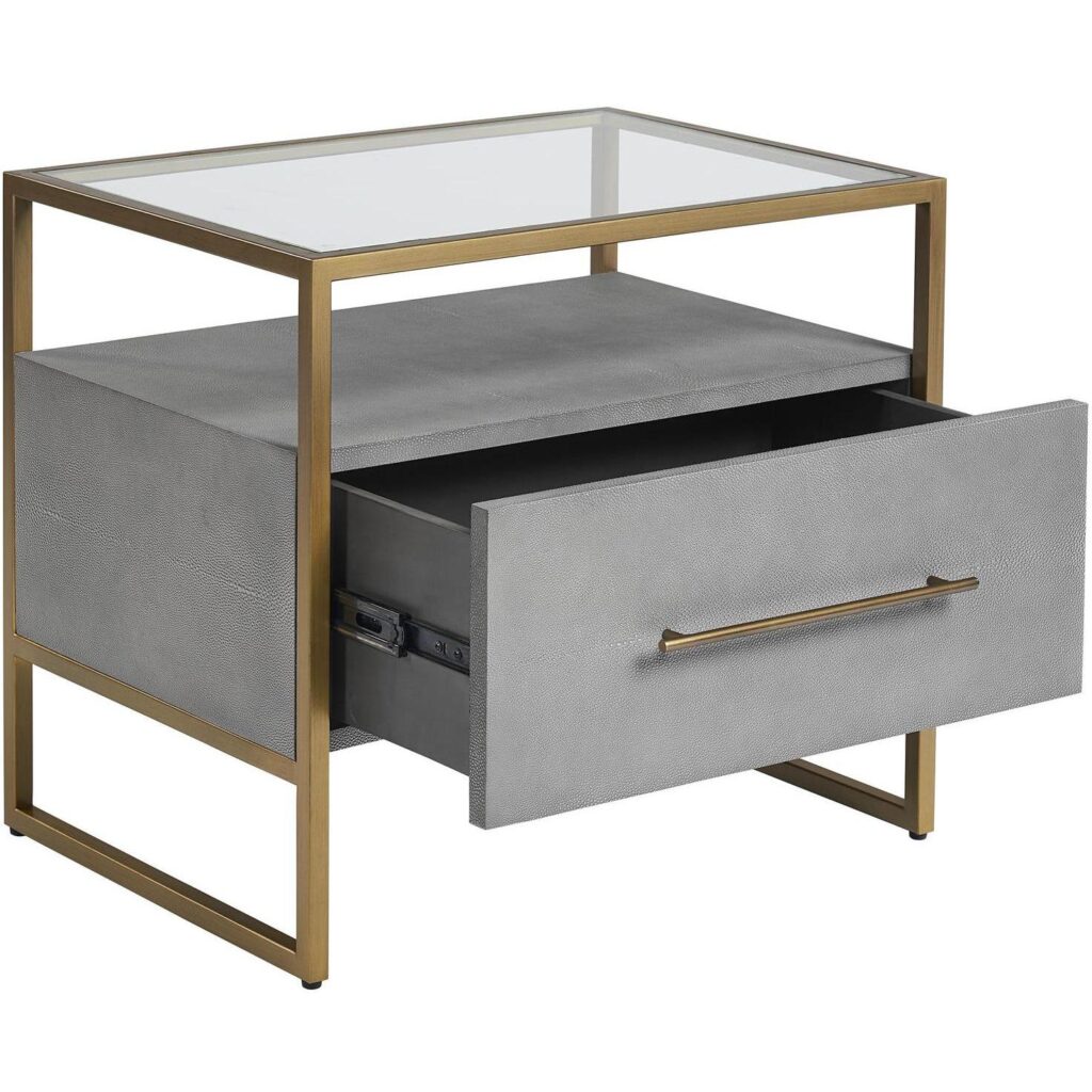 Venice Nightstand - Grey Shagreen - Image 3