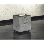Jiro File Cabinet - Grey Shagreen 9 Jiro File Cabinet - Grey Shagreen 105444 105444 JIRO FILE CABINET 5