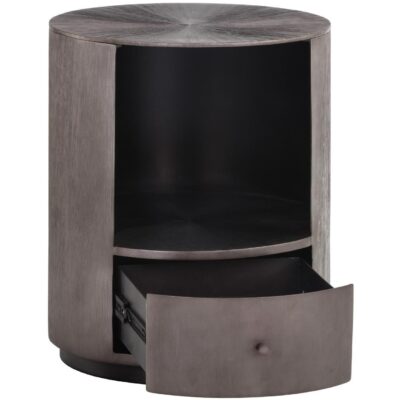 Siena Nightstand - Round - Gunmetal 105498 105498 SIENA NIGHTSTAND 2