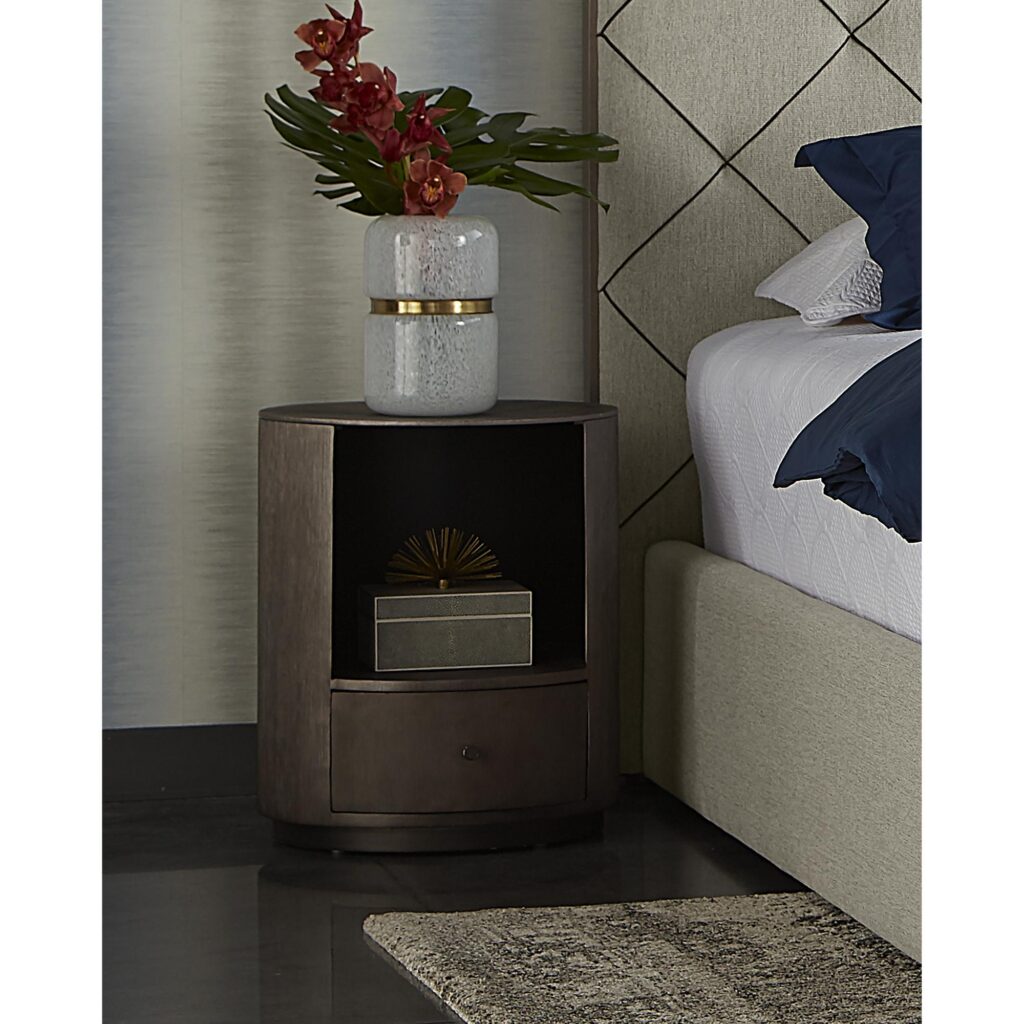 Siena Nightstand - Round - Gunmetal - Image 4