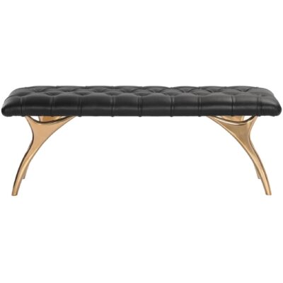 Taylen Bench - Black Leather 105604 105604 TAYLEN BENCH BLACK 1