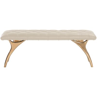 Taylen Bench - Cream Leather 105605 105605 TAYLEN BENCH CREAM 1