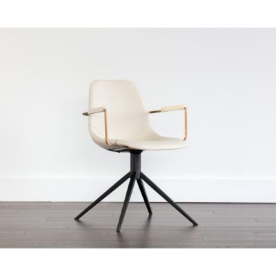 Cassius Swivel Dining Armchair - Dillon Cream 105613 105613 CASSIUS SWIVEL CHAIR DILLON CREAM 5