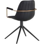 Cassius Swivel Dining Armchair - Abbington Black / Bravo Black 9 Cassius Swivel Dining Armchair - Abbington Black / Bravo Black 105614 105614 CASSIUS SWIVEL CHAIR ABBINGTON BLACK BRAVO BLACK 3