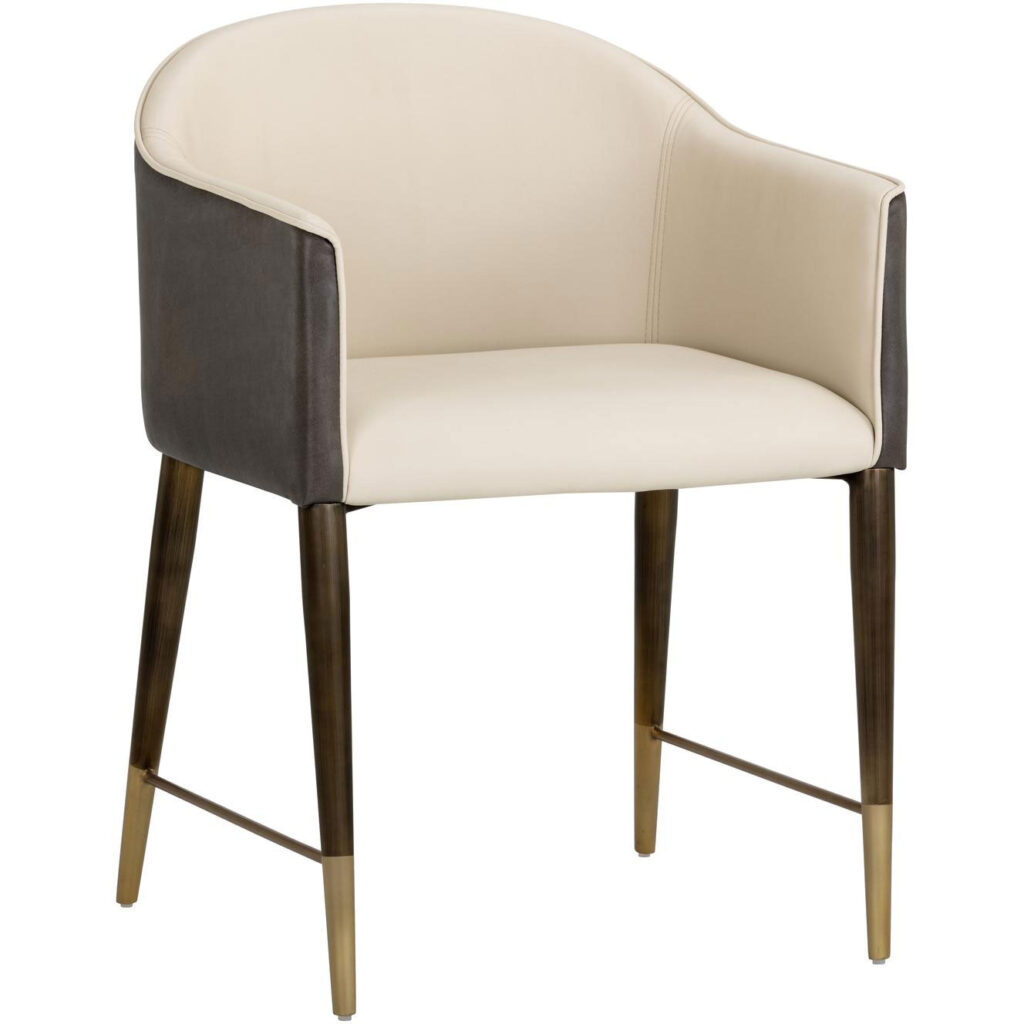 Kylin Dining Armchair - Dillon Cream / Bravo Ash