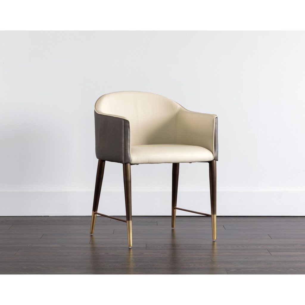 Kylin Dining Armchair - Dillon Cream / Bravo Ash - Image 5