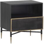 Markwood Nightstand - Brass - Dark Brown 7 Markwood Nightstand - Brass - Dark Brown 105798 105798 MARKWOOD NIGHTSTAND 1