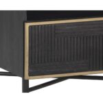 Markwood Nightstand - Brass - Dark Brown 10 Markwood Nightstand - Brass - Dark Brown 105798 105798 MARKWOOD NIGHTSTAND 6