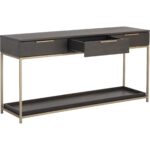 Rebel Console Table With Drawers - Gold - Charcoal Grey 8 Rebel Console Table With Drawers - Gold - Charcoal Grey 105889 105889 REBEL CONSOLE TABLE GOLD CHARCOAL GREY 2