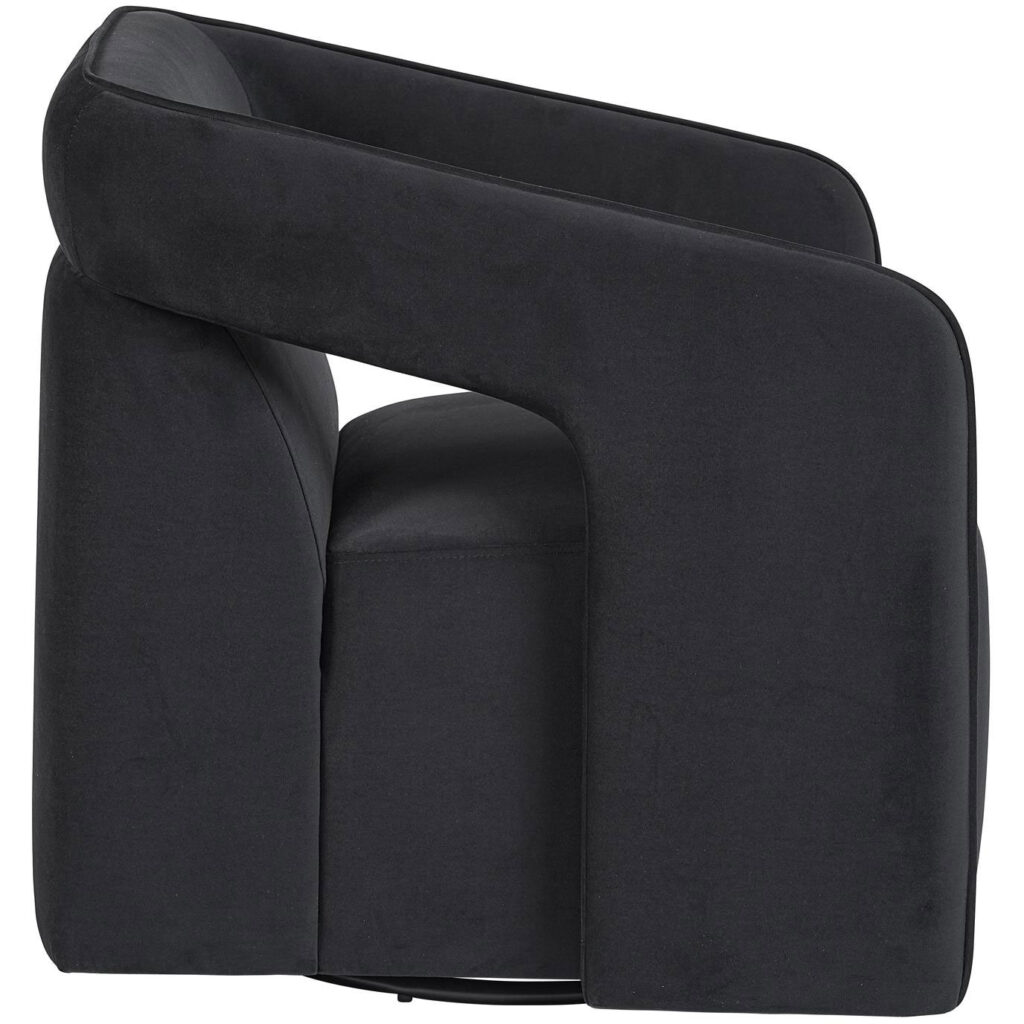 Kendrick Swivel Lounge Chair - Abbington Black - Image 3