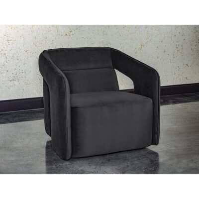 Kendrick Swivel Lounge Chair - Abbington Black 105921 105921 KENDRICK SWIVEL CHAIR ABBINGTON BLACK 5