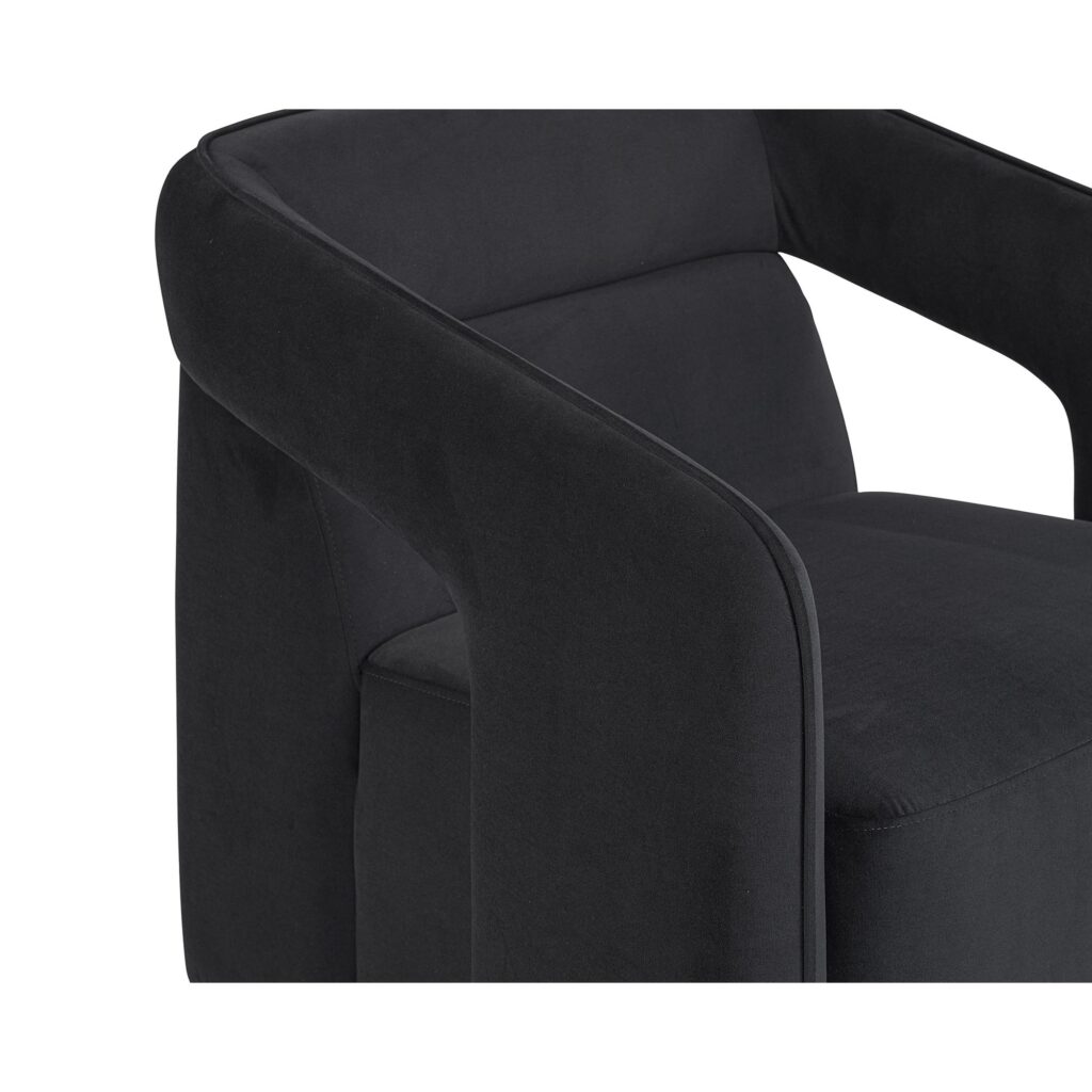 Kendrick Swivel Lounge Chair - Abbington Black - Image 6