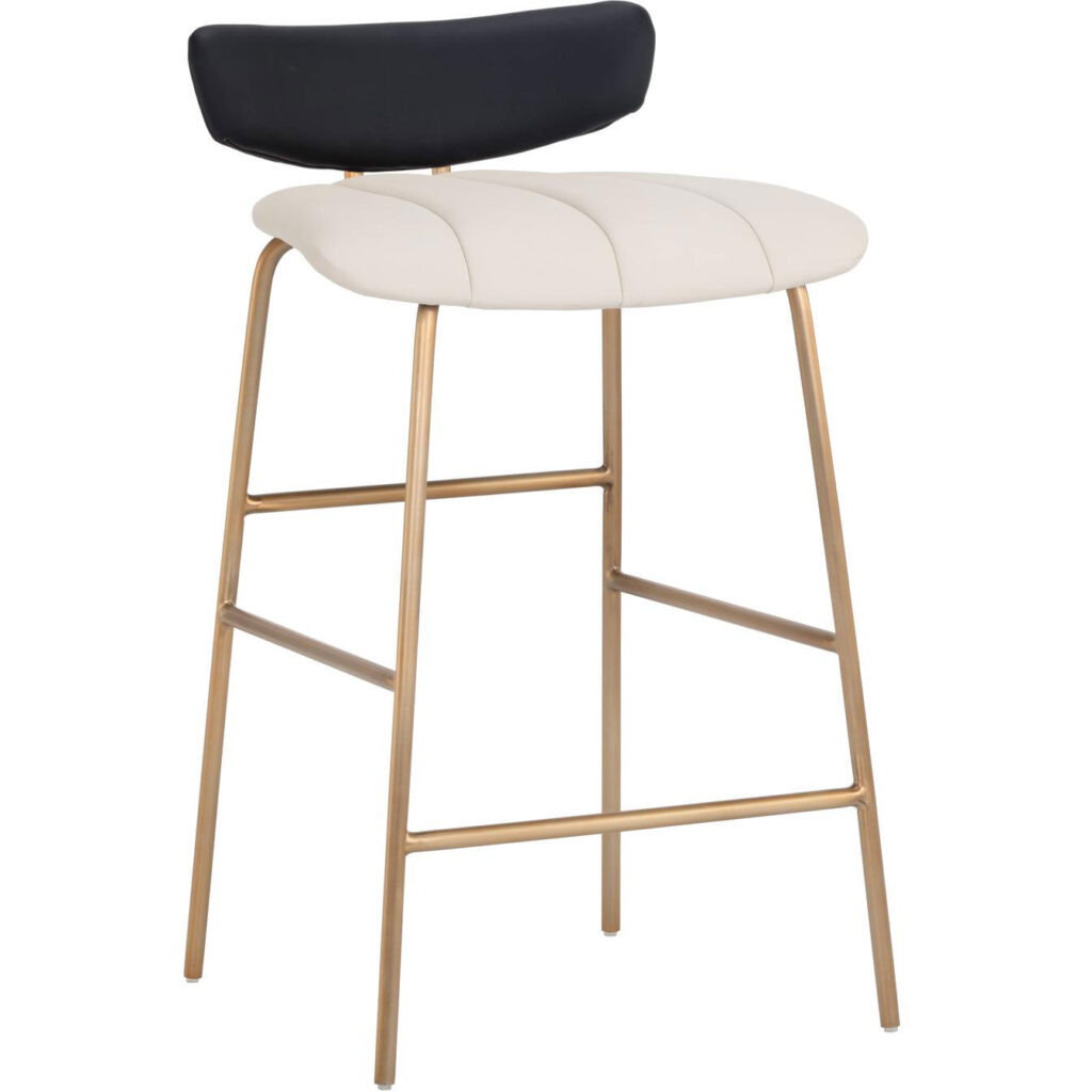 Lorelei Counter Stool - Dillon Cream / Dillon Black